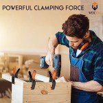 WOCTEC 4-Pack Spring Clamps Heavy Duty - 6 Inch Large Plastic Clamps for Crafts and Pool Cover Clips with 3 Inch Jaw Opening- Wodworking Clamps for Cover Holding and Wood Gluing (6 Inch Pack of 4)