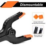 20 Packs Spring Clamps, 3.5 inch Spring Clamps Heavy Duty for Crafts and Professional Plastic Spring Clamps for Woodworking, Small Spring Clips Clamps for Backdrop Stand Photography Clamp Toresano