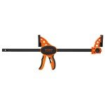 JORGENSEN 2-pack Ratchet Bar Clamps Set, Medium Duty, 12-inch One Hand Clamp, E-Z Hold Expandable Spreader