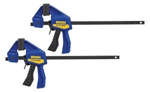 IRWIN QUICK-GRIP Bar Clamps for Woodworking, One-Handed, Micro, 4-1/4", 2 Pack (1964747)