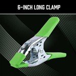 SWANLAKE 16PCS 6" inch Spring Clamp, Heavy Duty Spring Metal Spring Clamps, 2.5"-inch Jaw opening (6inch 16-Piece)