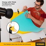 EQUIPTZ Spring Clamps 4 inch - 10 Pack Plastic Clamps for Pool Cover, Tarps, Crafts & Backdrop with 2 inch Mouth Opening - Rust Free Large Clips Heavy Duty Outdoor with Non-Detachable Jaw Pads