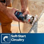 BOSCH PR20EVS Router Tool, 1 Horsepower 5.6 Amp Electronic Variable Speed Palm Router