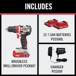 PORTER-CABLE 20V MAX Cordless Drill Driver Kit with 2 Batteries and Charger, 1/2 Inch (PCCK607LB)