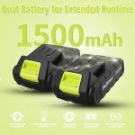 PULITUO 20V Cordless Drill/Driver, 2 Batteries Electric Screwdriver, 30Nm Power Drill Driver, 21+1 Torque, 2 Speed, 3/8"Keyless Chuck, power Drill with LED Light, Drill Driver Kit for Home (Green)