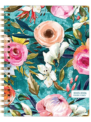 Academic Year 2023-2024 Teal Floral Planner