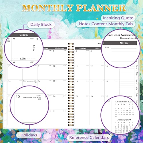 2023-2025 Monthly Planner with Tabs - Oil Painting