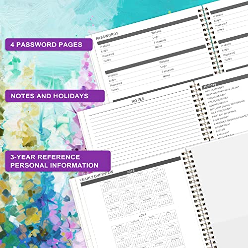 2023-2025 Monthly Planner with Tabs - Oil Painting