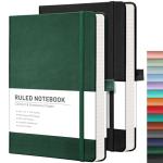RETTACY Leather College Ruled Notebooks - 2 Pack
