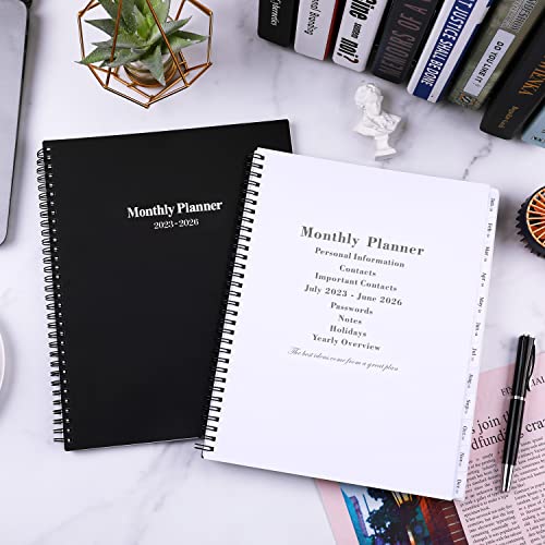 3-Year Monthly Planner with Tabs and Pockets