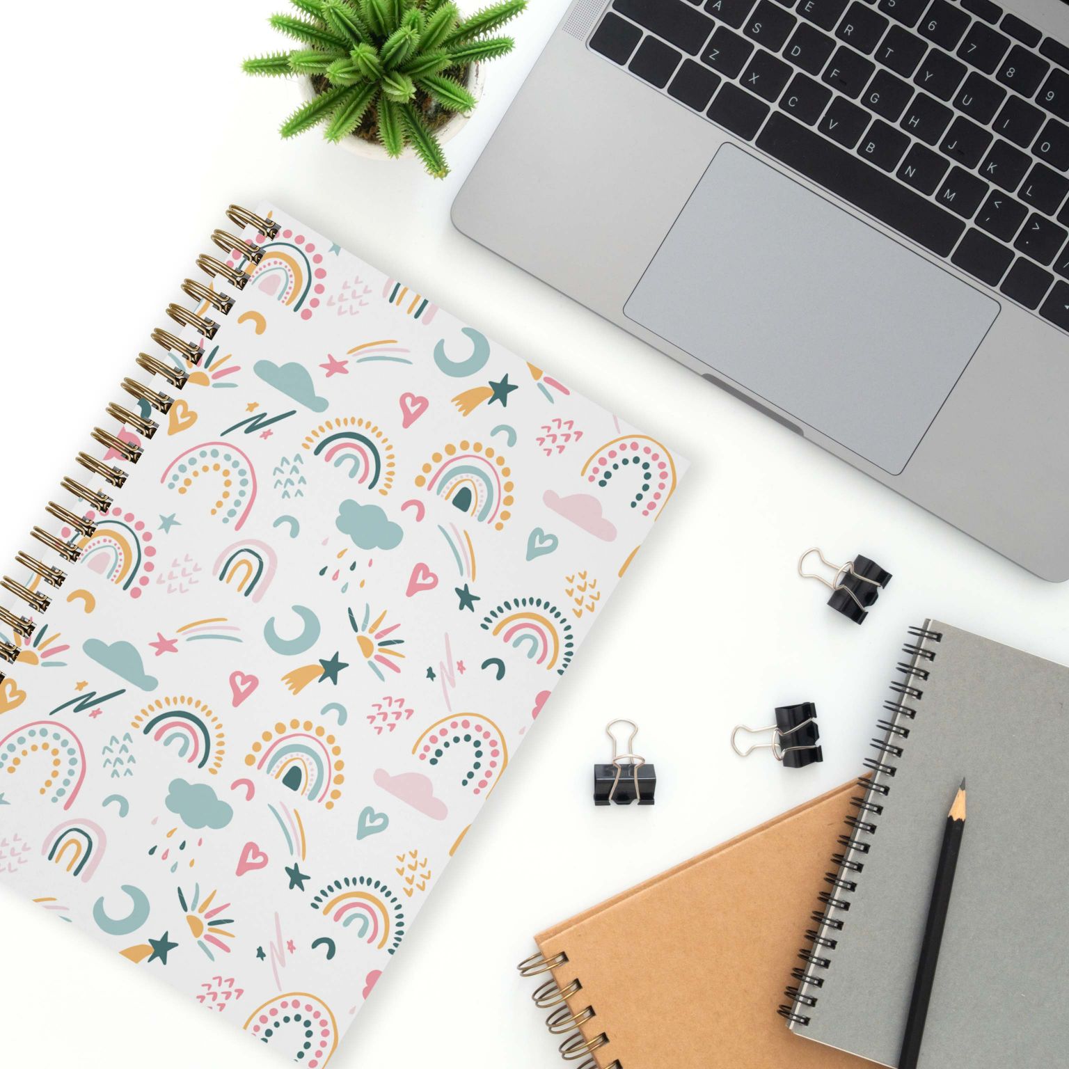 Rainbows academic planner by Bright Day, June 2022 - July 2023, 8.25x6.25 Inch