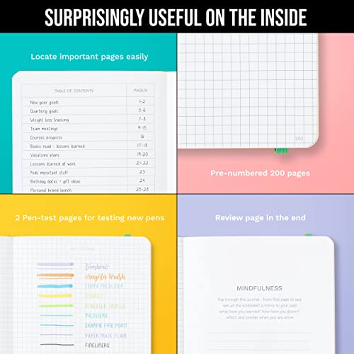 A5 Graph Journal with Thick Paper & Bookmarks