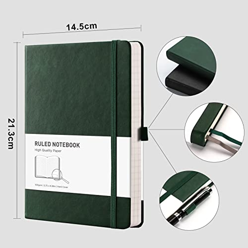 RETTACY Leather College Ruled Notebooks - 2 Pack