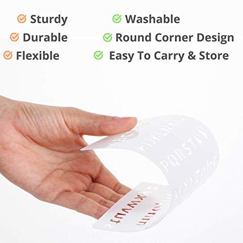 Letter Stencils Set for Bullet Journaling - 12 Pack