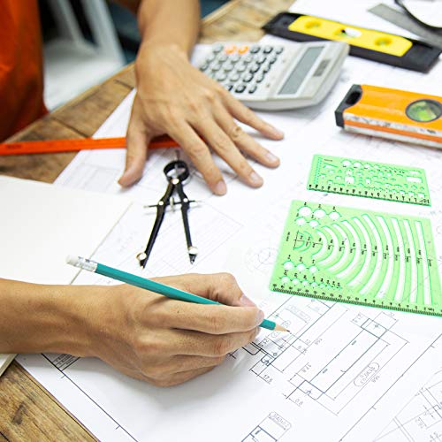 Geometric Drawing Templates and Drafting Stencils Set