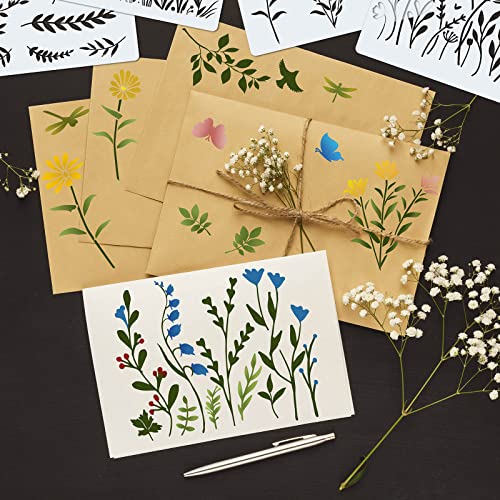 20 Wildflower and Sunflower Reusable Painting Stencils