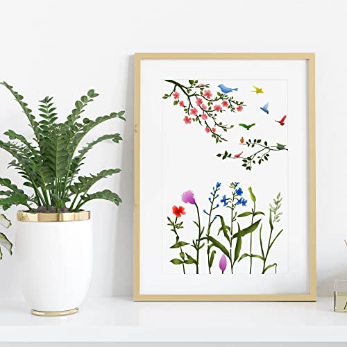 20 Wildflower and Sunflower Reusable Painting Stencils