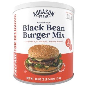 Augason Farms Black Bean Burger Mix, 38 Servings