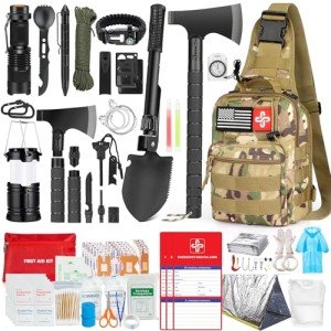 Comprehensive 262-Piece Survival Kit with First Aid Bag