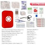 273-Piece Waterproof Car First-Aid Emergency Kit