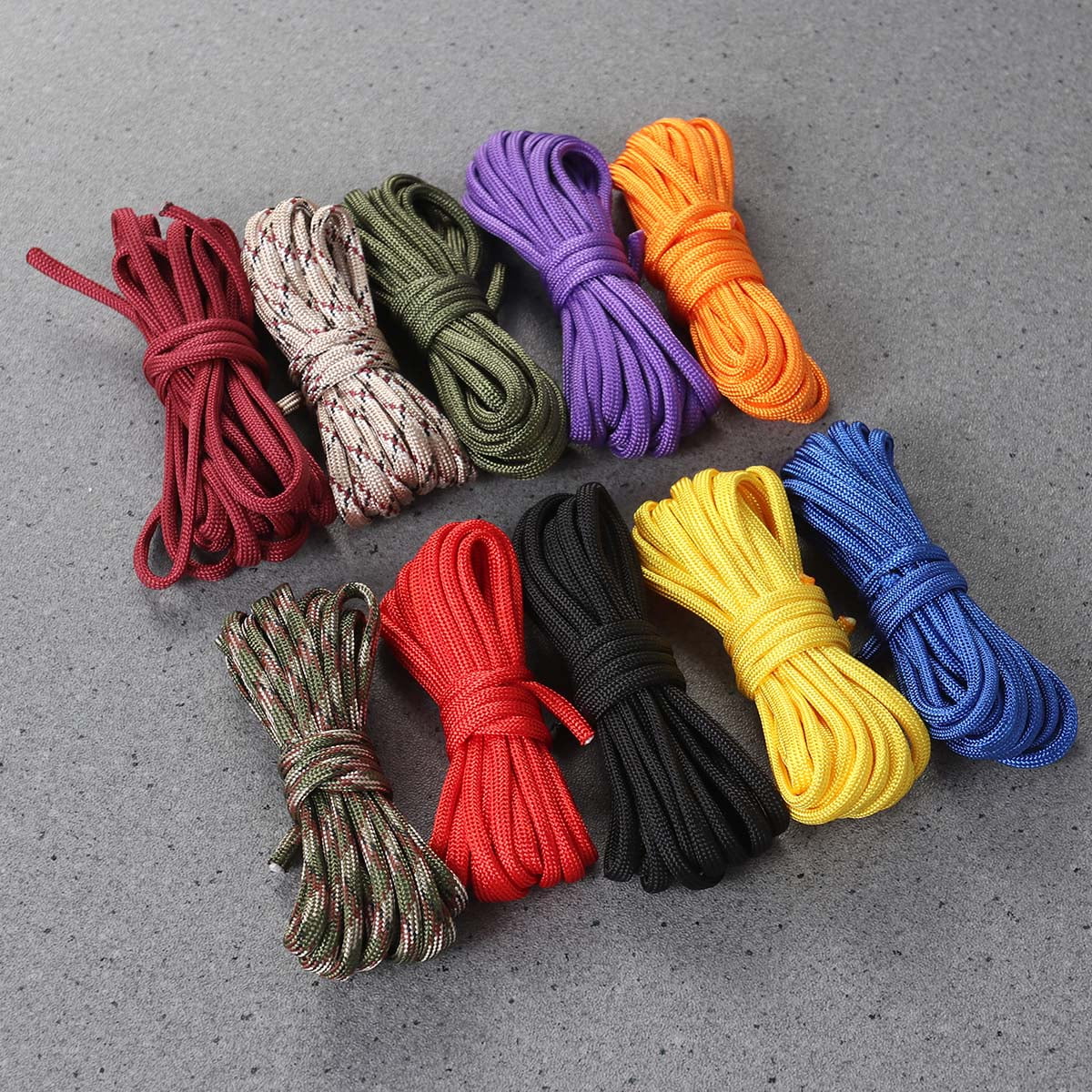 10-Pack 3 Meter Paracord Survival Rope Set