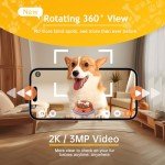 Smart Pet Camera with Treat Dispenser & 360 Tracking