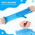 Pecute Silicone Pet Grooming Gloves - Blue