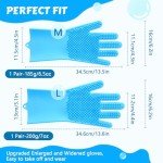 Pecute Silicone Pet Grooming Gloves - Blue