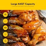 MIRASTON 8.5QT Versatile Air Fryer with Knob Design