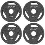 Cap Olympic Grip Weight Plates - 10 lb Set of 4