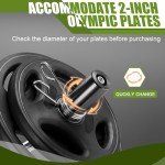 FIXTECH 47" Olympic EZ Curl Bar for Strength Training