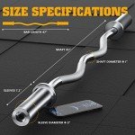 OKUGAFIT 47" Olympic EZ Curl Bar with Collars