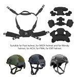 Comfortable Tactical Helmet Chin Strap System - Black