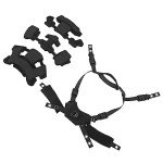 Comfortable Tactical Helmet Chin Strap System - Black