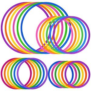 24-Piece Multicolor Toss Rings for Outdoor Games