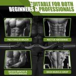 FIXTECH 47" Olympic EZ Curl Bar for Strength Training