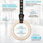 Gonex Adjustable Wooden Gymnastic Rings for Workouts