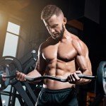 OKUGAFIT 47" Olympic EZ Curl Bar with Collars