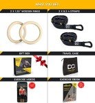 Wooden Gym Rings with Quick-Adjust Straps