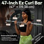 RAGE Fitness 47" EZ Curl Bar for Home Gym
