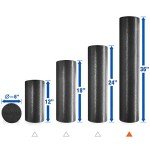 Yes4All 36" Medium Density Foam Roller - Silver Black