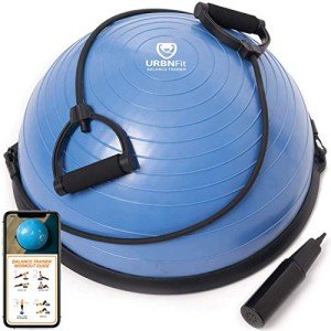 URBNFit Half Balance Ball with Resistance Bands & Pump