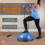 URBNFit Half Balance Ball with Resistance Bands & Pump
