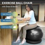Pharmedoc Yoga Ball Chair with Base for Stability