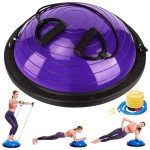 Half Balance Ball Trainer with Resistance Bands