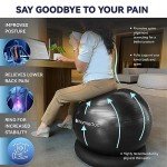 Pharmedoc Yoga Ball Chair with Base for Stability