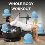 Pharmedoc Yoga Ball Chair with Base for Stability
