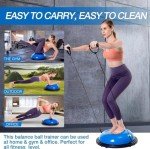 Half Balance Ball Trainer with Resistance Bands