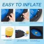 Half Balance Ball Trainer with Resistance Bands