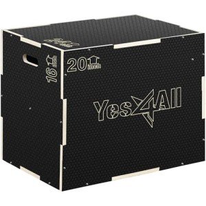Yes4All 3-in-1 Wooden Plyo Box for Home Gym